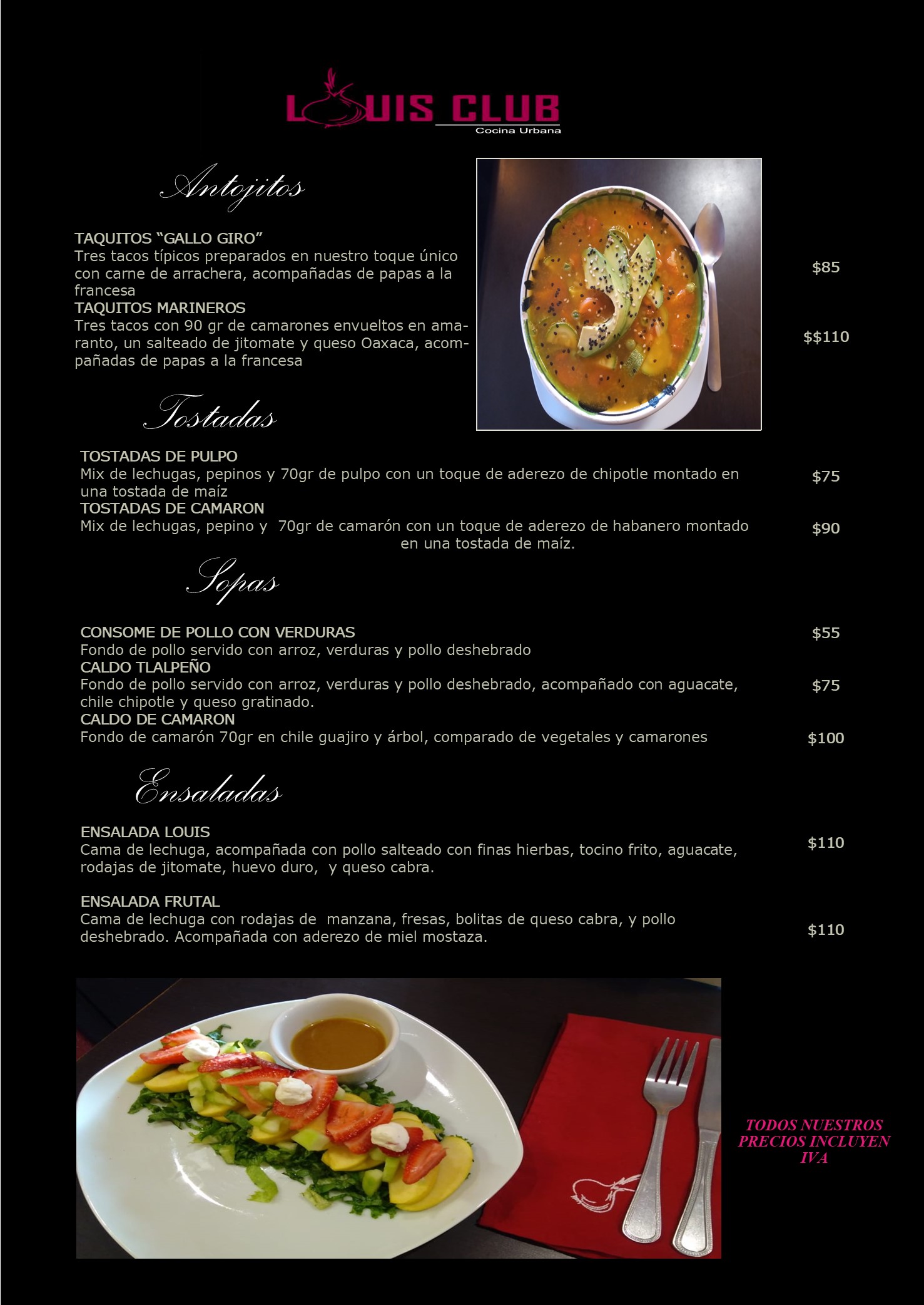 Carta de LOUIS CLUB — página 4